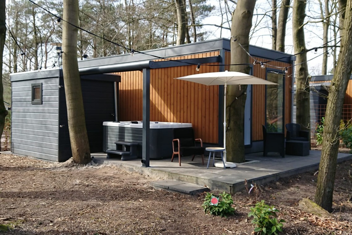 Tiny house met spa voor 2 personen op recreatiepark in Uddel